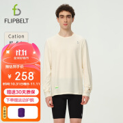 Flipbelt长袖t恤男秋冬透气健身瑜伽跑步运动上衣休闲圆领 风语白Cation M