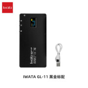 Iwata GL11双色温LED补光灯外拍灯手持灯口袋灯小型便携柔光灯打光灯自拍直播视频主播 GL11黑金【标配】