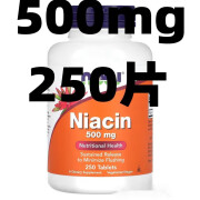 美国NOW  Niacin 烟酸维生素B3缓释 烟酸尼克潮红 Flush-Free 250 500mg*100粒