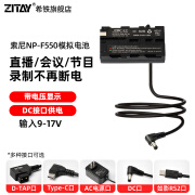 希铁（ZITAY）NP-F550/F970模拟假电池适用于索尼阿童木监视器外接供电F750/F570摄像机图传补光灯直播打光电池 不带锁DC转F550/F970电池直线9-17V