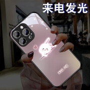 雅好（Yagoo）汤圆兔适用于苹果15手机壳网红iPhone14ProMax创意来电闪发光外壳个性男女情侣卡通潮苹果13保护套 【藕粉汤圆兔】七彩声控款 苹果13Pro(6.1寸)