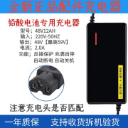 别盛适用于新大洲电动车的电瓶48V12AH48V20AH60V20AH72V20AH新充电器 2米铅酸48V12AH 方孔T型头