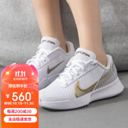 耐克NIKE耐克女鞋2024新款ZOOM网球鞋运动鞋跑步缓震透气轻便休闲鞋 HF3631-100 白金 女款 36.5 230mm