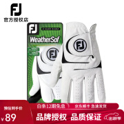 FOOTJOY高尔夫手套Weathersof 男款练习左右手套FJ高尔夫球手套防汗耐磨 右手颜色随机 (单支装) 22码