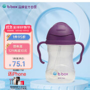 b.box贝博士第三代儿童吸管杯 bbox宝宝重力球防漏学饮杯 葡萄紫 240ml