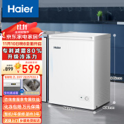 海尔（Haier）100/200/300/142升卧式低霜家用冰柜 冷藏柜冷冻柜小冰柜家用商用母乳小型冰箱冷柜以旧换新 减霜80%|冻藏转换|100GHD 100L