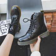 马丁（DR.MARTENS）靴女2023秋冬季新款英伦风高帮酷黑防水休闲百搭休闲女靴子潮 黑色 35