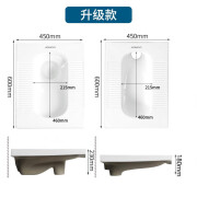 九牧 JOMOO家用蹲便器水箱套装卫浴整套蹲坑蹲便池大口径防滑防臭一体蹲厕 新款防溅带弯前排水【单蹲便器】