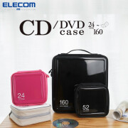 宜丽客（ELECOM） DVD光盘包CD盒24/36碟片包cd包创意硬壳防压软件包 24片装-粉红