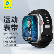 BLUEO蓝猩先生适用苹果手表表带apple iwatch ultra2氟橡胶表带watch u 氟橡胶表带[黑色]