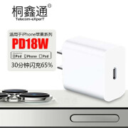 桐鑫通（Telecom-eXperT）PD快充适用苹果15充电器头iPhone14/13/12/11/X/8充电线iPad平板iPad Air充电头 [适用Iphone8-15]18W单口快充头[