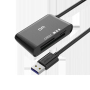 DMS DM SOFTWAREDm(大迈USB3.0高速传输三合一读卡器适用于SD+TF 黑色