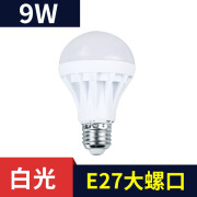 小宜 led节能灯泡 物业球泡E27大螺口家用灯泡 暖光白光 省电耐用 9W白光 E27螺口 仿陶款