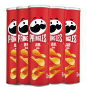 品客（Pringles）5罐品客薯片原味薯片110g罐休闲膨化零食小吃洋葱奶酪香辣芥末味 原味110g*5罐