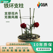 DAIM爬藤植物花架盆栽固定藤蔓爬藤架花盆支架包塑铁环支柱铁花架 高45cm*环直径17cm3个装