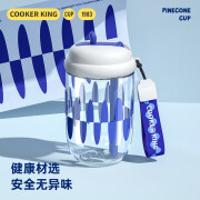 炊大皇（COOKER KING） 吸管杯高颜值随身水杯可爱PC/Tritan便携塑料杯儿童 雪山白 0ml 0个 普通PC材质