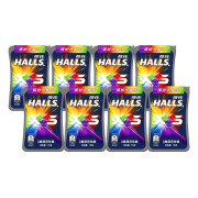 荷氏（HALLS）小冰珠0糖暴风薄荷糖缤纷水果清凉硬糖润喉糖果 【8盒】缤纷水果