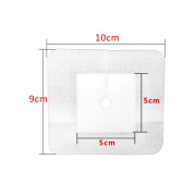 引流管无菌敷贴 腹透导管胆管肾造瘘胃管引流带孔固定贴敷贴ZK 带孔敷料9*10cm 10片
