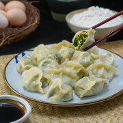 回乡斋清真韭菜鸡蛋素三鲜水饺手工速冻彩色饺子素馅蒸饺煎饺速食早餐 韭菜三鲜水饺9盒（共162个）