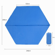 沙漠之狐（DESERT&FOX）六角自动充气垫加厚户外充气垫充气床野营露营户外帐篷睡垫防潮垫 大号六角充气垫-蓝色