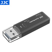 JJC USB3.0高速读卡器 SD/TF卡双卡双读 支持电脑笔记本单反相机行车记录仪内存安防监控手机储存卡 黑色 支持SD/TF双卡双读