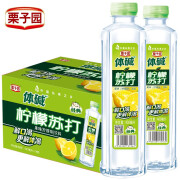 栗子园体碱柠檬蜜桃原味无糖苏打水弱碱性无汽饮用水饮料400ML 草绿色 整箱装