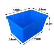 萦娪加厚食品级塑料水桶水箱熟料胶箱周转箱大型拖把桶增韧养 加厚50升外48*34*27 尺寸为长*宽*高(厘米)
