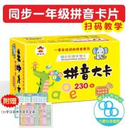 拼音卡片共230张 一年级上册下册全套声母韵母拼读训练26个字母表汉语识字 幼小衔接学习神器 汉语字母表教具全套拼读训练26个aoe字母表汉语教具