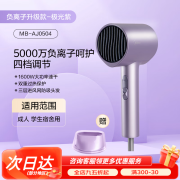 美的（Midea）吹风机低噪大功率风力负离子养护速干家用护发电吹风礼物 浪漫极光紫 【下单享风嘴】