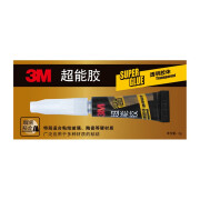 3M AD118胶水 超能胶 快干胶 速干透明液体胶 粘玻璃 陶瓷 木材 金属 塑料 橡胶粘合液体胶 AD118(1支装）