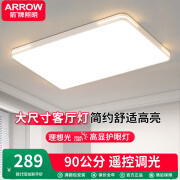 ARROW箭牌照明 大客厅灯卧室灯具吸顶灯具套餐北欧餐厅灯 【遥控】90*60公分遥控适30平内