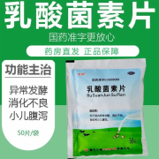 地纳 乳酸菌素片50片提高肠道免疫力治积食消化不良小儿腹泻积食口臭脾胃虚弱肠炎药慢性肠炎肠内异常发酵 1包装