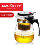 金灶TP-757飘逸杯耐热玻璃茶具套装过滤花茶杯家用办公泡茶壶 TP-757无杯 600mL以上