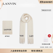 浪凡（LANVIN） 官方 男女同款羊驼绒围巾 奶白色