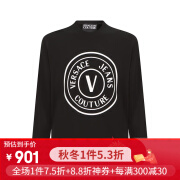 VERSACE JEANS/范思哲高端男装2024年春夏新款潮牌百搭印花大图案卫衣 899黑色 S