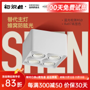 初识卧室斗胆灯led四头明装筒灯免吊顶全光谱无主灯护眼射灯 白色 四头/旗舰版 10W 4000K自然光