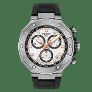 天梭（TISSOT）Chronograph男子手表竞速系列超霸三眼夜光石英防水腕表 T141.417.17.011.00