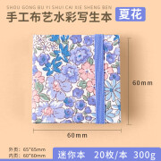 飞乐鸟（FeiLe Niao）飞乐鸟布艺水彩本300g美术生绘画木浆手帐本 6cm【夏花】300g