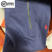 POLO SPORT RALPH LAURENRALPH LAUREN拉夫劳伦半拉链卫衣宽松休闲套头上衣纯棉长袖男 宝蓝色 半拉链卫衣 XL码   建议160-180斤