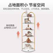 温丛柜墙角柜三角形角柜拐角边角角落收纳客厅卧室边柜 30CM六层 30CM六层白色金架子