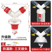 西净美洗衣机排水管三通下水管三头通分水双接口对接器道地漏接头二合一 【新款防臭】外插Y型接头