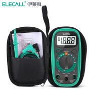 伊莱科（ELECALL）万用表高精度数字家用手持式防烧多功能小型数显电工维修万用表 EMAX5防烧款+表包+强磁