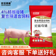 欧亚泰高4%妊娠母猪复合预混合饲料 预混料 产仔多防便秘母猪饲料20Kg/袋 2袋 4%妊娠母猪复合预混合饲料