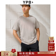 YPB(AF旗下)男装  24秋季新款重磅宽松活力运动短袖T恤KI118-4251 浅灰褐色 XS (170/84A)