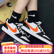 耐克（NIKE）COUNT BOROUGH低帮板鞋户外透气运动鞋女新款休闲鞋 黑白橙/BQ5448-115 轻便透气 假 35.5