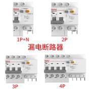 人民电器RDB51P空气开关漏电开关2P家用32A63a三相3P断路器4P100A 漏电开关 25A 1P+N