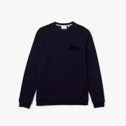 LACOSTE鳄鱼男子棉质抓绒保暖休闲运动衫套头卫衣 Navy Blue XXL