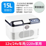 冰尊车载冰箱车家两用12V24v胰岛素冷藏盒生长激素药品冷暖保温恒温箱 15L双核数显轿车货车家三用