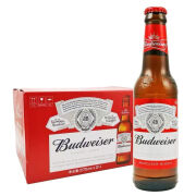 百威啤酒整箱百威Budweiser啤酒24瓶 拉格清爽小麦白啤275ml*24瓶 百威啤酒 275mL 24瓶