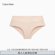 Calvin Klein内衣女士舒适无痕高弹力美拉德防夹臀半包臀三角内裤女QF6357AD 7NS-肉色 1条 M